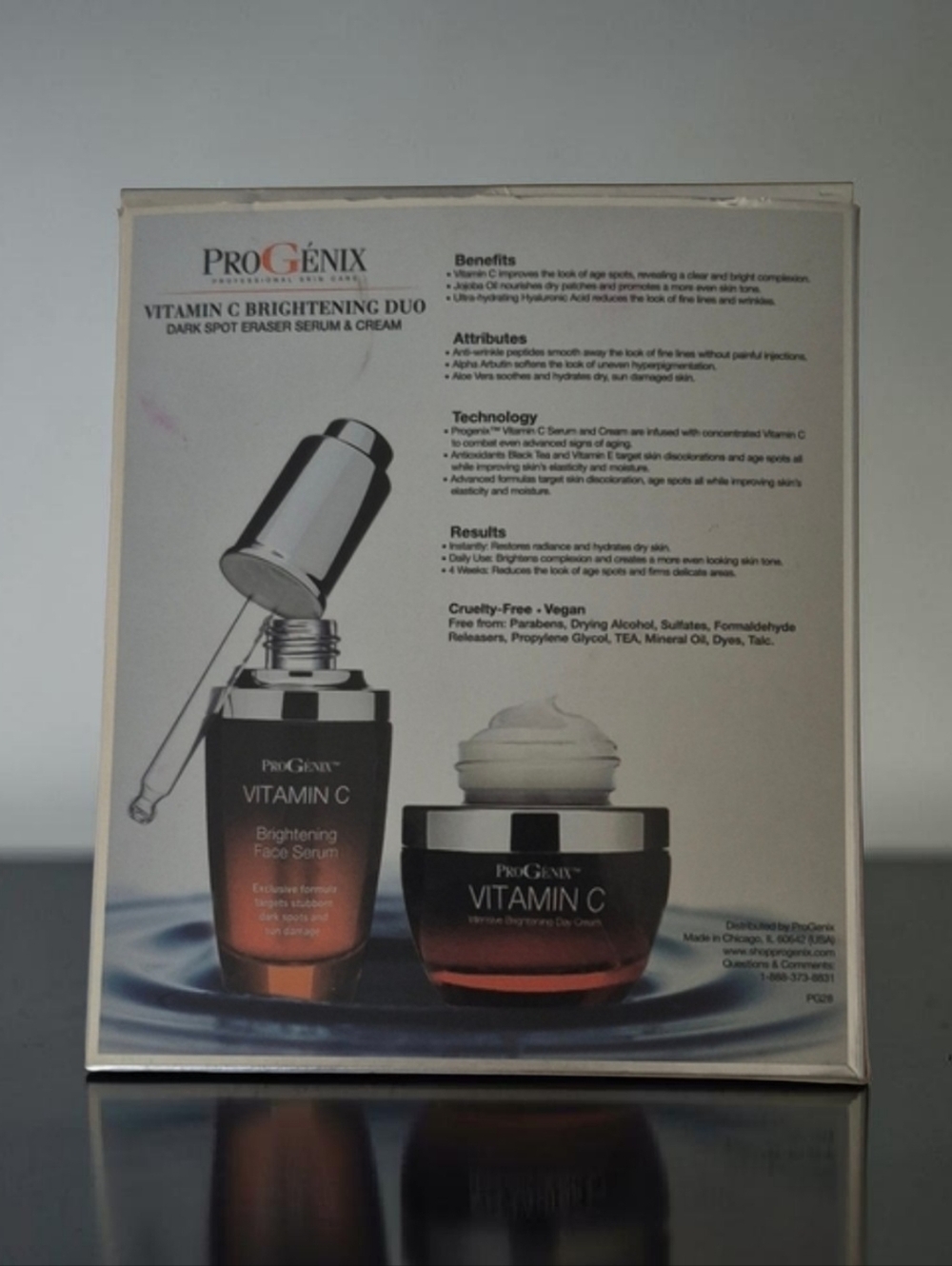 Vitamin C Brightening Serum & Cream Duo — Orange/Black